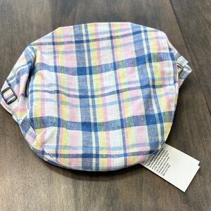 Janie and Jack Plaid infant toddler boy hat in‎ Pastel Colors  12 to 24 months